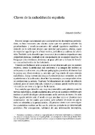 Claves de la radiodifusión española / Eduardo Sotillos | Biblioteca Virtual Miguel de Cervantes