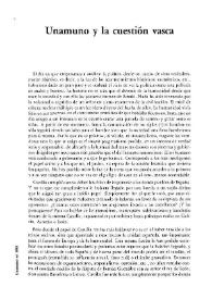 Unamuno y la cuestión vasca / Miguel Manrique | Biblioteca Virtual Miguel de Cervantes