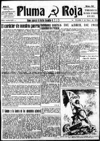 Pluma Roja : Órgano del Radio Comunista. Núm. 52, 2 de mayo de 1938 | Biblioteca Virtual Miguel de Cervantes