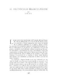 El protocolo Franco-Perón / por J. M. de A. | Biblioteca Virtual Miguel de Cervantes