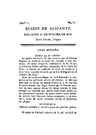 Diario de Alicante. Núm. 21, 21 de octubre de 1816 | Biblioteca Virtual Miguel de Cervantes