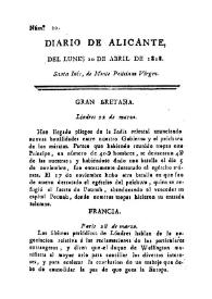 Diario de Alicante. Núm. 20, 20 de abril de 1818 | Biblioteca Virtual Miguel de Cervantes