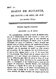 Diario de Alicante. Núm. 21, 21 de abril de 1818 | Biblioteca Virtual Miguel de Cervantes