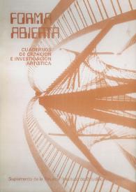 Forma Abierta : Cuadernos de Creación e Investigación Artística. Núm. 4, abril de 1976 | Biblioteca Virtual Miguel de Cervantes
