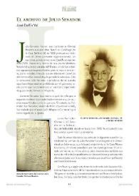 El archivo de Julio Senador / José Delfín Val | Biblioteca Virtual Miguel de Cervantes