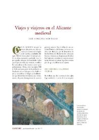 Viajes y viajeros en el Alicante medieval  / José Hinojosa Montalvo | Biblioteca Virtual Miguel de Cervantes