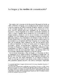 La lengua y los medios de comunicación / José Manuel Lucía Megías | Biblioteca Virtual Miguel de Cervantes