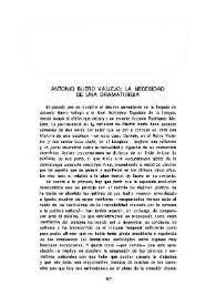 Antonio Buero Vallejo: la necesidad de una dramaturgia / Manuel Gómez García | Biblioteca Virtual Miguel de Cervantes