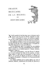 Imagen mexicana de la muerte / por Ernesto Mejía Sánchez | Biblioteca Virtual Miguel de Cervantes