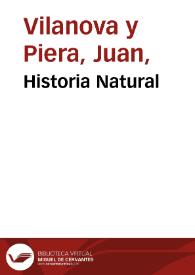 Historia Natural | Biblioteca Virtual Miguel de Cervantes