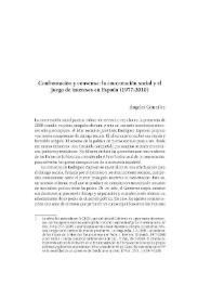 Confrontación y consenso: la concertación social y el juego de intereses en España (1977-2010) / Ángeles González | Biblioteca Virtual Miguel de Cervantes