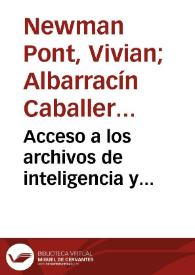 Acceso a los archivos de inteligencia y contrainteligencia en el marco del posacuerdo | Biblioteca Virtual Miguel de Cervantes