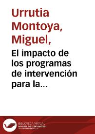 El impacto de los programas de intervención para la niñez  sobre el crecimiento económico y la igualdad | Biblioteca Virtual Miguel de Cervantes