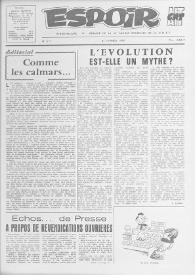 Espoir : Organe de la VIª Union régionale de la C.N.T.F. Num. 217, 27 février 1966 | Biblioteca Virtual Miguel de Cervantes