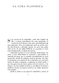 La cura platónica / Rodrigo Fernández-Carvajal | Biblioteca Virtual Miguel de Cervantes
