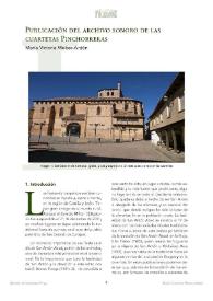 Publicación del archivo sonoro de las cuartetas Pinchorreras / María Victoria Weber-Antón | Biblioteca Virtual Miguel de Cervantes