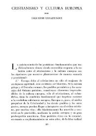 Cristianismo y cultura europea / por Salvador Lissarrague | Biblioteca Virtual Miguel de Cervantes