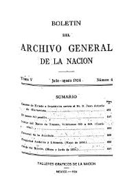 Boletín del Archivo General de la Nación (México). Tomo V, núm. 4, julio-agosto 1934 | Biblioteca Virtual Miguel de Cervantes