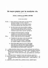 Un nuevo poema por la cuaderna vía (Continuación)  / edición y anotaciones de Miguel Artigas  | Biblioteca Virtual Miguel de Cervantes