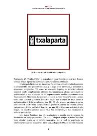 Txalaparta SA (Tafalla, 1987- ) [Semblanza] / Ana Gandara Sorarrain | Biblioteca Virtual Miguel de Cervantes