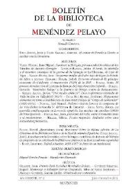 Boletín de la Biblioteca de Menéndez Pelayo. Año LXXXVIII, núm. 2, julio-diciembre 2012 | Biblioteca Virtual Miguel de Cervantes
