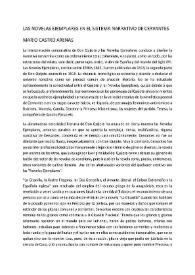 Las "Novelas ejemplares" en el sistema narrativo de Cervantes / Mario Castro Arenas | Biblioteca Virtual Miguel de Cervantes