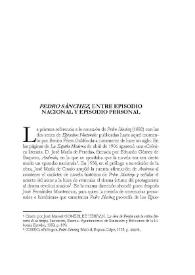 "Pedro Sánchez", entre episodio nacional y episodio personal / Toni Dorca | Biblioteca Virtual Miguel de Cervantes