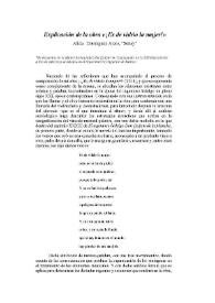 Explicación de la obra "¡Es de vidrio la mujer!" / Alicia Domínguez, “Sonay” | Biblioteca Virtual Miguel de Cervantes