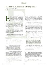 El mote, el tradicional lenguaje rural / Àngels Hernando Prior | Biblioteca Virtual Miguel de Cervantes