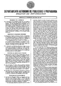 Boletín de Información. Departamento Autónomo de Publicidad y Propaganda [México]. Domingo 4 de julio de 1937 | Biblioteca Virtual Miguel de Cervantes