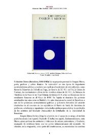 Colección Ocnos (Barcelona, 1969-1983) [Semblanza] / Alexandra Dinu | Biblioteca Virtual Miguel de Cervantes