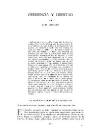 Obediencia y libertad / por Luis Rosales | Biblioteca Virtual Miguel de Cervantes