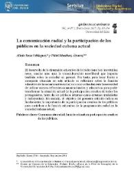 La comunicación, los medios y la democracia en la construcción de un paradigma participativo / María Colina | Biblioteca Virtual Miguel de Cervantes