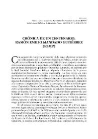 Crónica de un centenario. Ramón Emilio Mandado Gutiérrez (RSMP) / Ramón Emilio Mandado Gutiérrez | Biblioteca Virtual Miguel de Cervantes