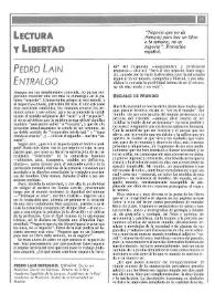 Lectura y libertad / Pedro Laín Entralgo | Biblioteca Virtual Miguel de Cervantes