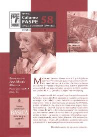 Revista Cálamo FASPE : lengua y literatura españolas. Núm. 58. 2011 | Biblioteca Virtual Miguel de Cervantes