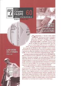 Revista Cálamo FASPE : lengua y literatura españolas. Núm. 60, 2012 | Biblioteca Virtual Miguel de Cervantes