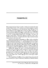 Presentació del monogràfic. «La ironia en la literatura catalana de preguerra» / Vicent Simbor Roig | Biblioteca Virtual Miguel de Cervantes