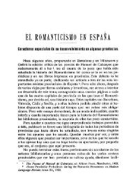 El Romanticismo en España. Caracteres especiales de su desenvolvimiento en algunas provincias  / E. Allison Peers | Biblioteca Virtual Miguel de Cervantes