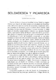 Soldadesca y Picaresca (Continuación) / Carlos Pereyra | Biblioteca Virtual Miguel de Cervantes