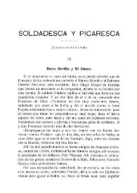 Soldadesca y Picaresca (Continuación) / Carlos Pereyra | Biblioteca Virtual Miguel de Cervantes