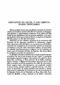 Cervantes en Argel y sus libertadores trinitarios / Felipe Cortines Murube | Biblioteca Virtual Miguel de Cervantes