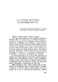 La Historia de España en Menéndez Pelayo / Luciano de la Calzada | Biblioteca Virtual Miguel de Cervantes
