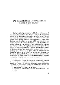 Las ideas estéticas fundamentales de Menéndez Pelayo / Frithjof Kluge | Biblioteca Virtual Miguel de Cervantes