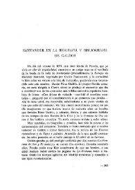 Santander en la biografía y bibliografía de Galdós / José Simón Cabarga | Biblioteca Virtual Miguel de Cervantes