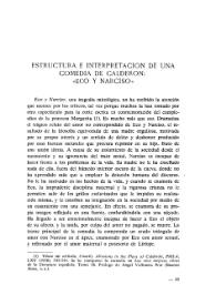 Estructura e interpretación de una comedia de Calderón: "Eco y Narciso" / Everett W. Hesse | Biblioteca Virtual Miguel de Cervantes