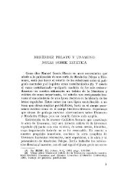 Menéndez Pelayo y Unamuno: notas sobre estética / Demetrios Basdekis | Biblioteca Virtual Miguel de Cervantes