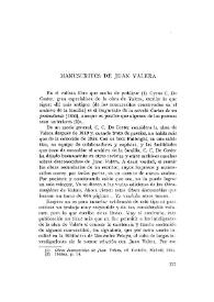 Manuscritos de Juan Valera / [editor] Pierre Guénoun | Biblioteca Virtual Miguel de Cervantes