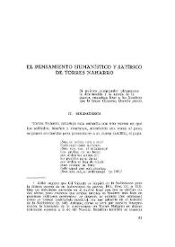 El pensamiento humanístico y satírico de Torres Naharro [II] / Stanislav Zimic | Biblioteca Virtual Miguel de Cervantes
