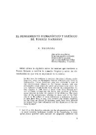 El pensamiento humanístico y satírico de Torres Naharro [III] / Stanislav Zimic | Biblioteca Virtual Miguel de Cervantes